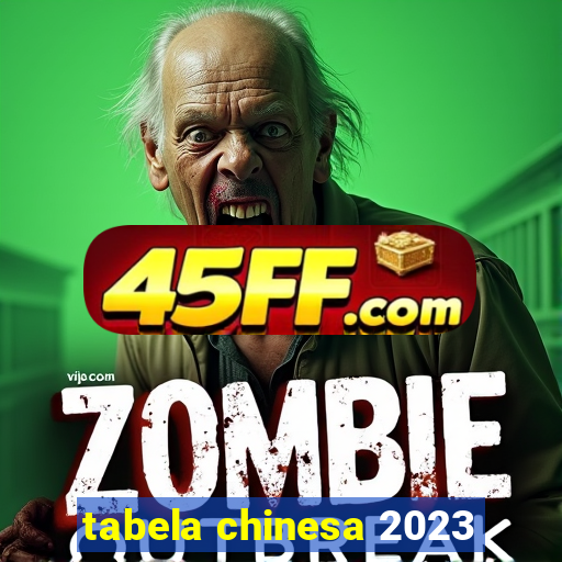 tabela chinesa 2023